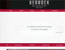 Tablet Screenshot of bedrockrealestategroup.com